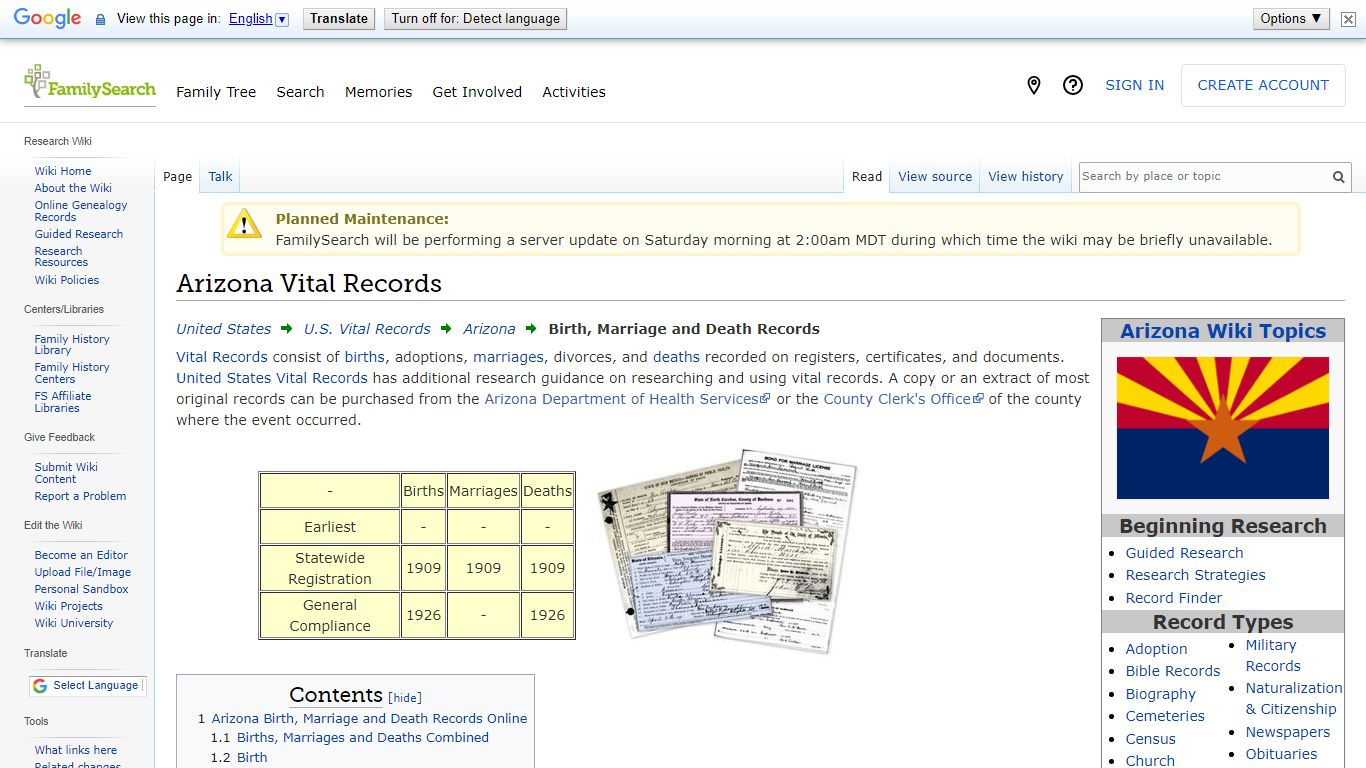 Arizona Vital Records • FamilySearch